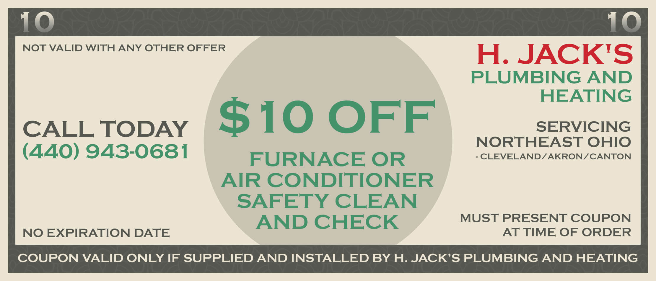 $10 Off Furnace Safety Clean and Check